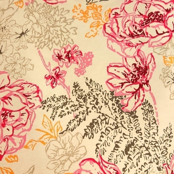 Vintage 90's Liz Claiborne Cotton Floral Midi Skirt - Picture 2 of 4